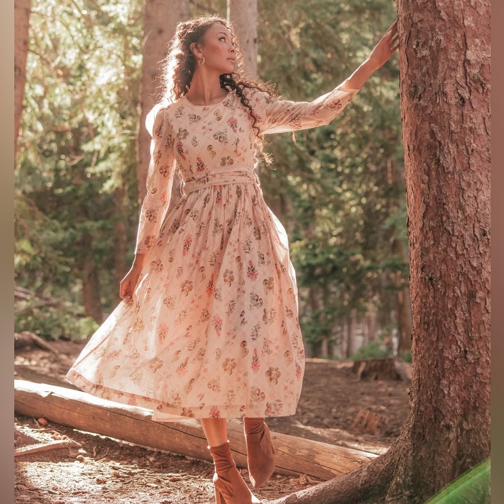 JessaKae Floral Cream Dress